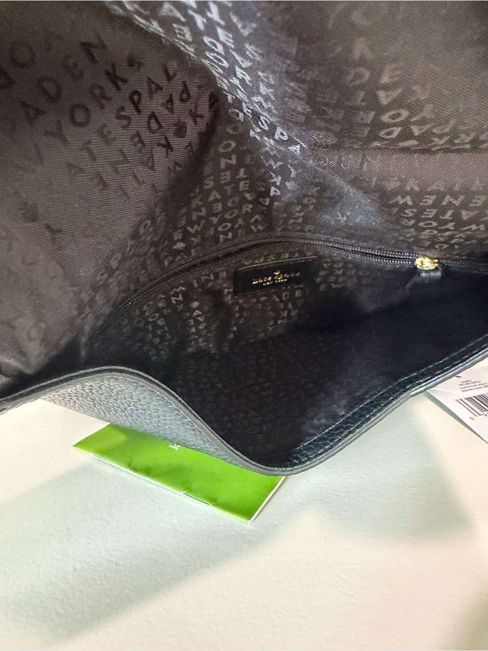 New kate spade Black Pebbled Leather Bow Clutch - Picture 7 of 10